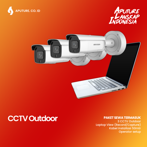 paket sewa cctv Outdoor 3 kamera